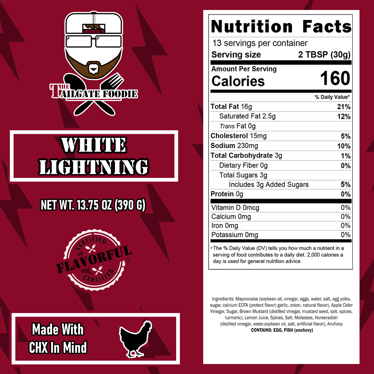 The Tailgate Foodie White Lightning | Alabama White BBQ Sauce
