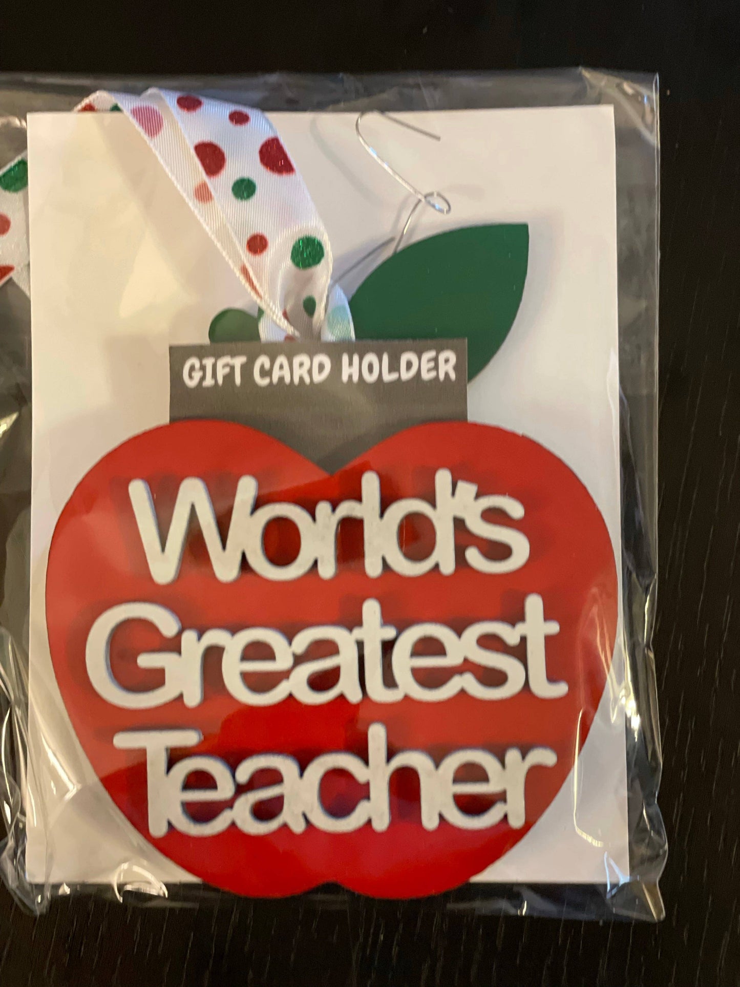 Apple Teacher Gift Card Holder & Ornament