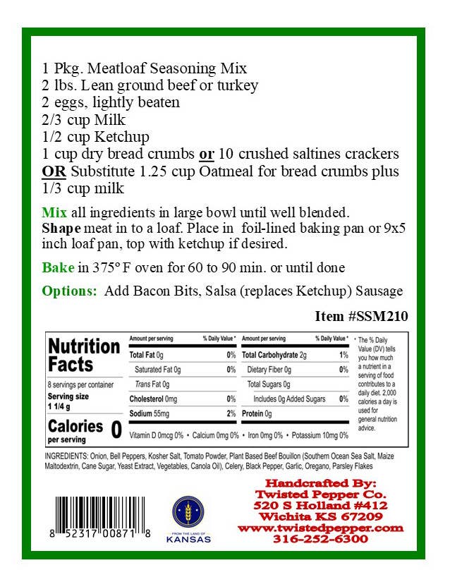 Family Favorite - Meat Loaf Seasoning Mix