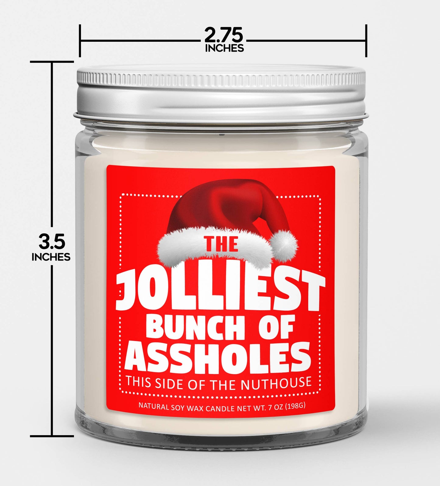 Jolliest Bunch Of Assholes Christmas Soy Candle Red Label