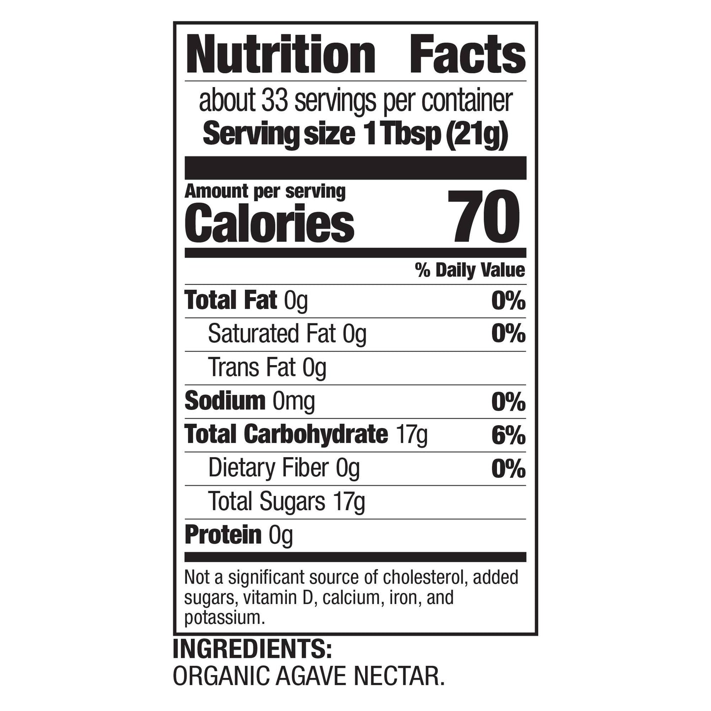 BetterBody Foods Organic Blue Agave 25 oz 6-pk Box