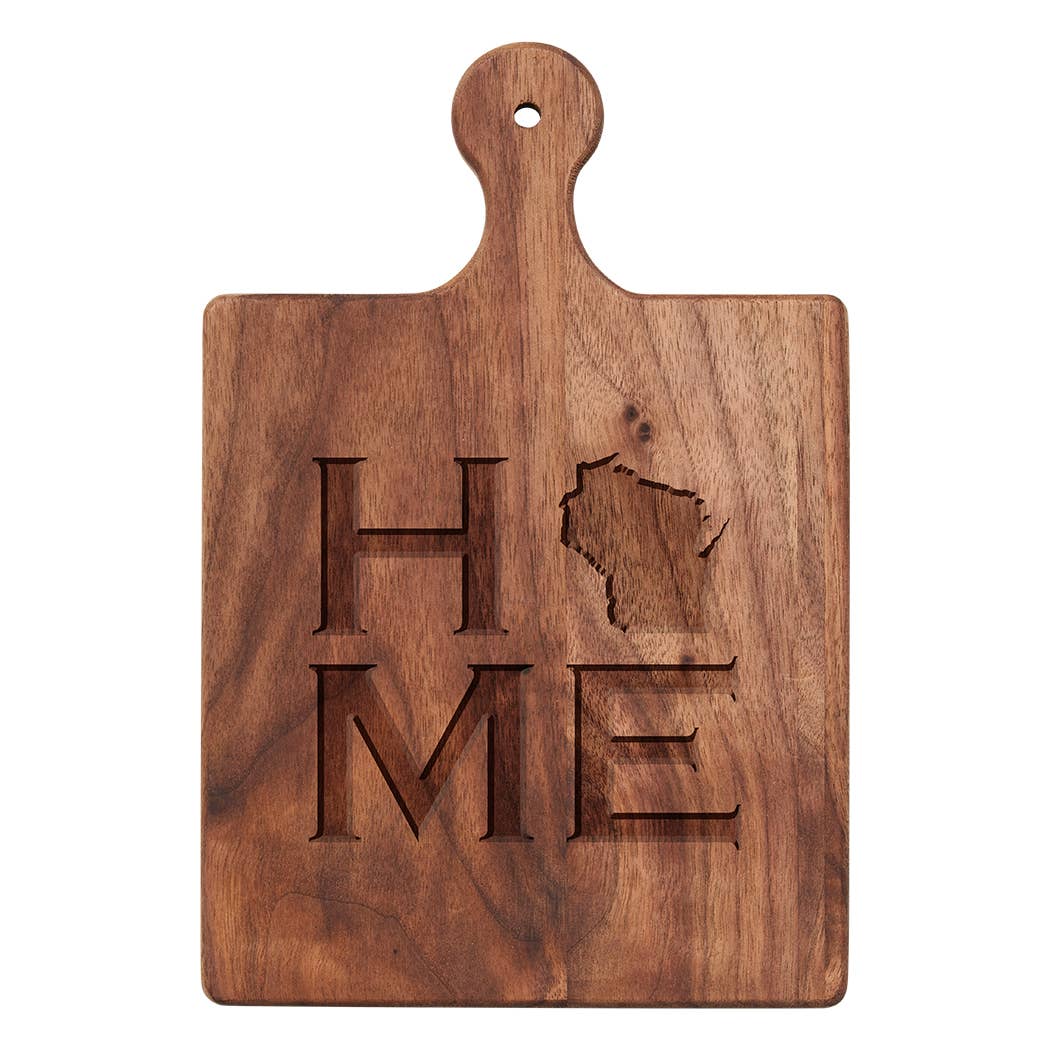 "Wisconsin" Artisan Walnut Paddle Board | 9" x 6"