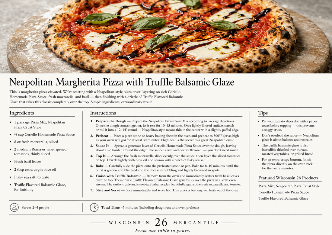 Truffle Margherita Pizza with Neapolitan Crust