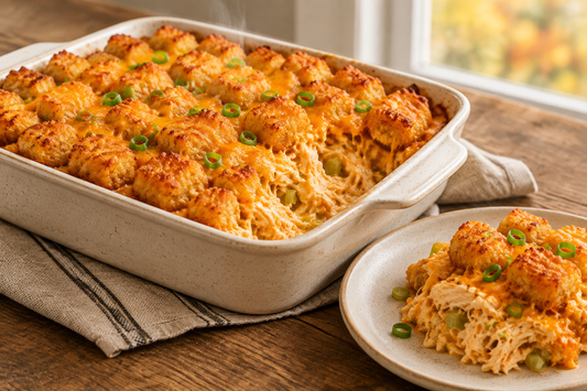 Hannah’s Hot Buffalo Chicken Tater Tot Casserole