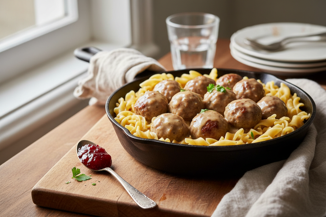 Creamy Swedish Meatballs with Everything But The Swedish Meatball Seasoning
