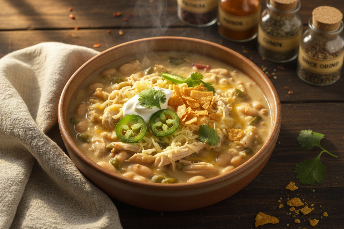 From-Scratch White Chicken Chili with Single-Origin Spices