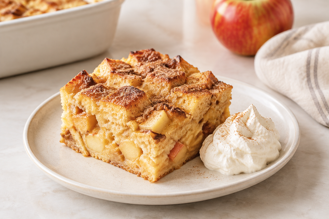 Pumpkin Spice Sugar Apple French Toast Bake