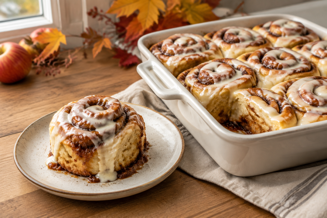 Sweetberry Apple Butter Cinnamon Rolls with Burlap & Barrel Royal Cinnamon