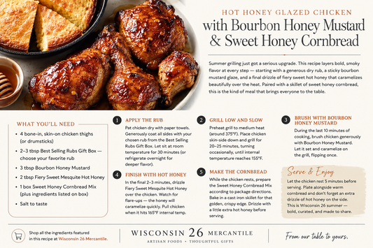 Hot Honey BBQ Chicken with Sweet Honey Cornbread