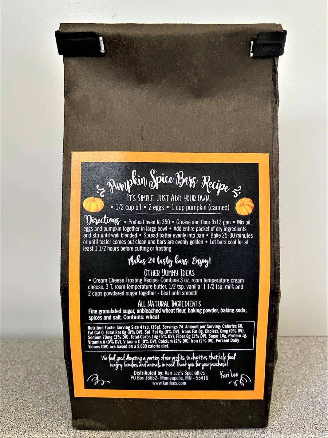 Pumpkin Spice Bars Mix