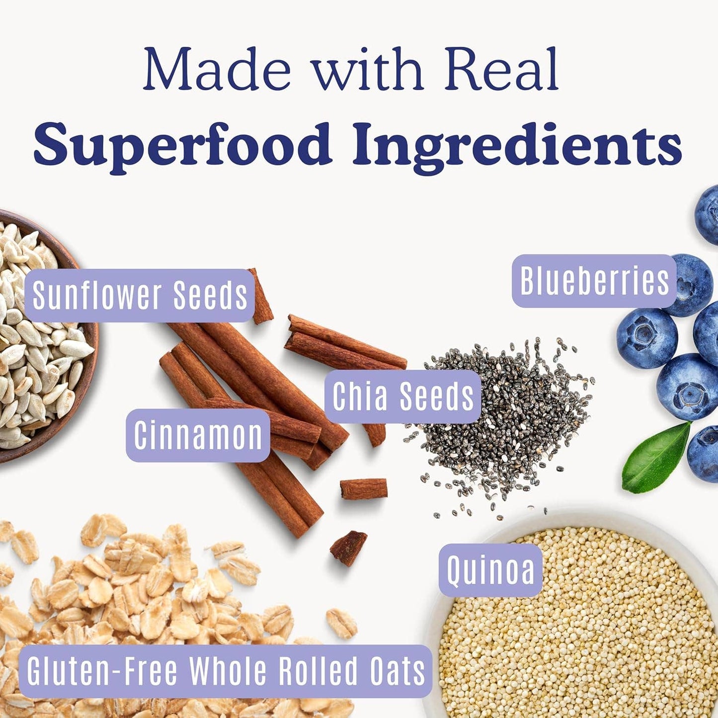 Superfood Blueberry Chia Oatmeal Pantry Bag