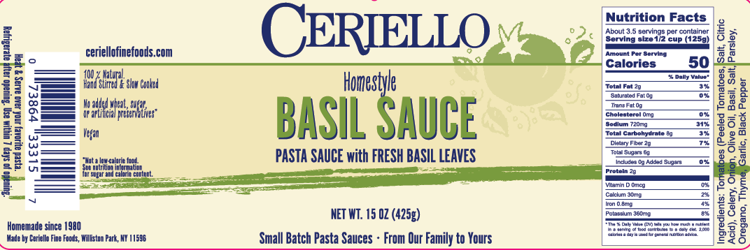 Ceriello Homestyle Basil Sauce