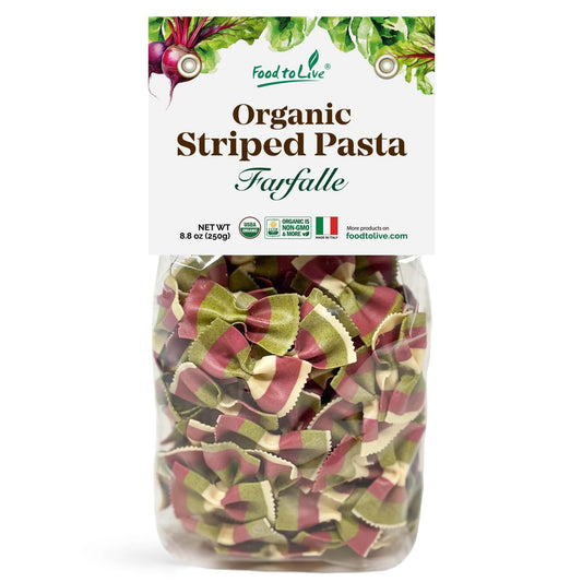 Organic Striped Farfalle Pasta, 8.8 oz