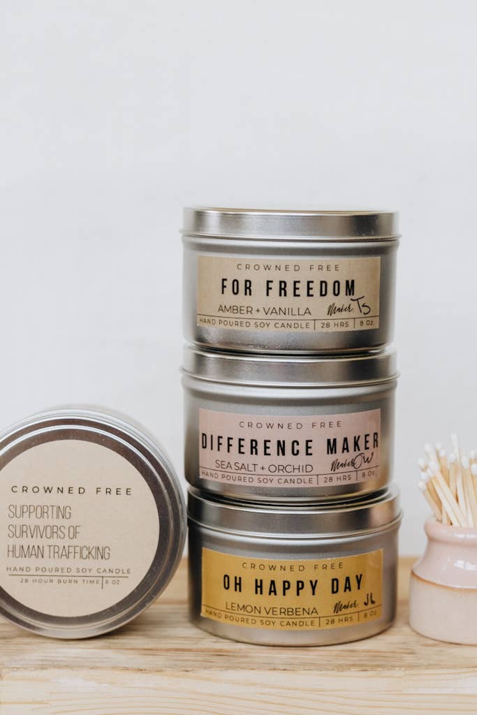 For Freedom Candle - 8oz - Made by Survivors