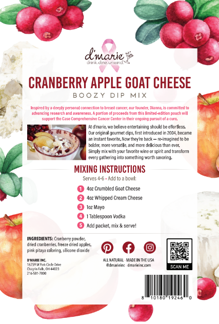 Cranberry Apple Goat Cheese Dip Mix | Boozy Dip