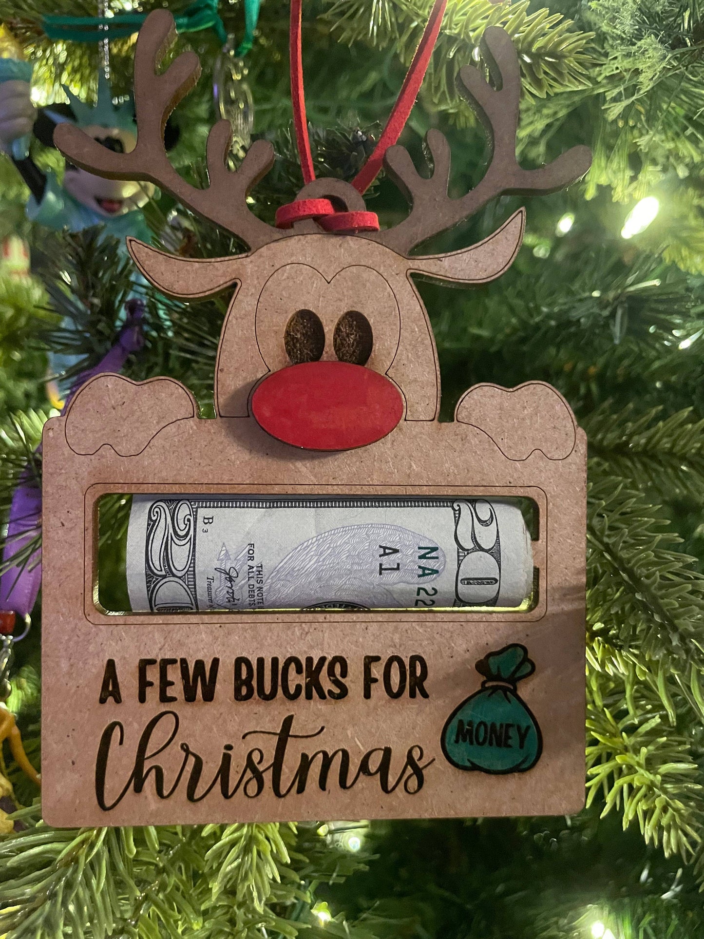 Money Holder Christmas Ornament - A Few Bucks for Christmas
