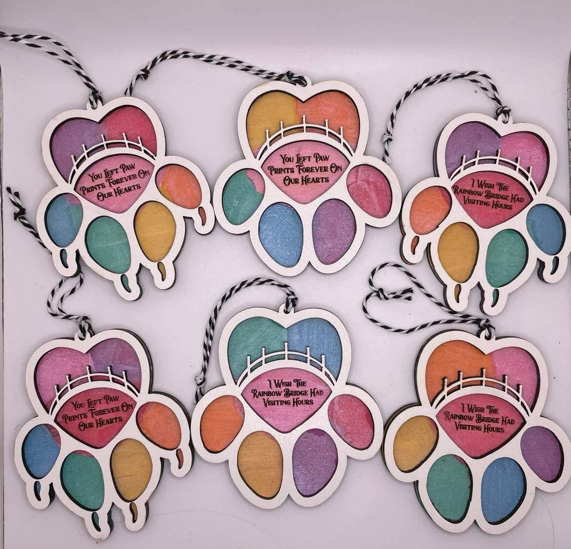 Rainbow Bridge Pet Memorial Ornament With Generic Sayings