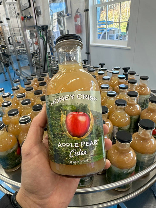 Sale-HoneyCrisp Apple- Pear Cider - 16 oz glass bottle