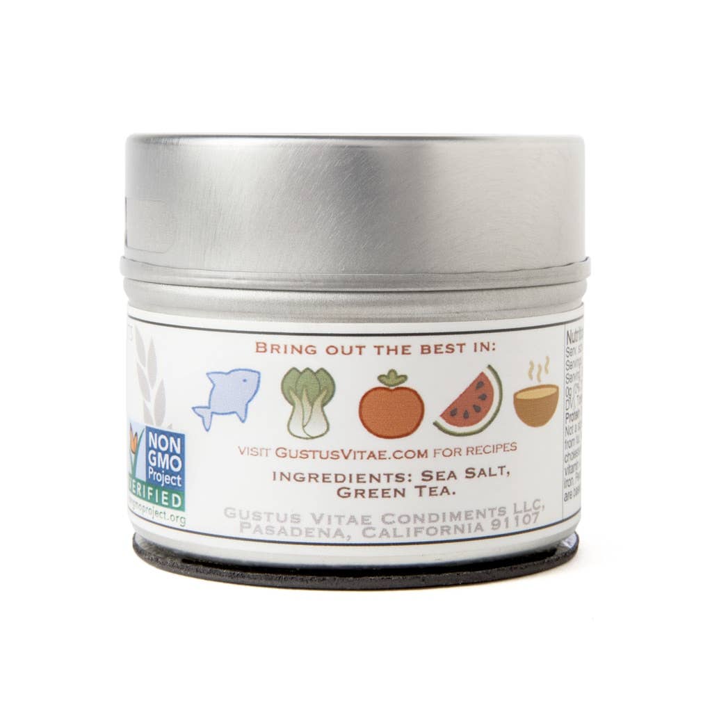 Gustus Vitae Green Tea Sea Salt | Japanese Green Tea Finishing Salt