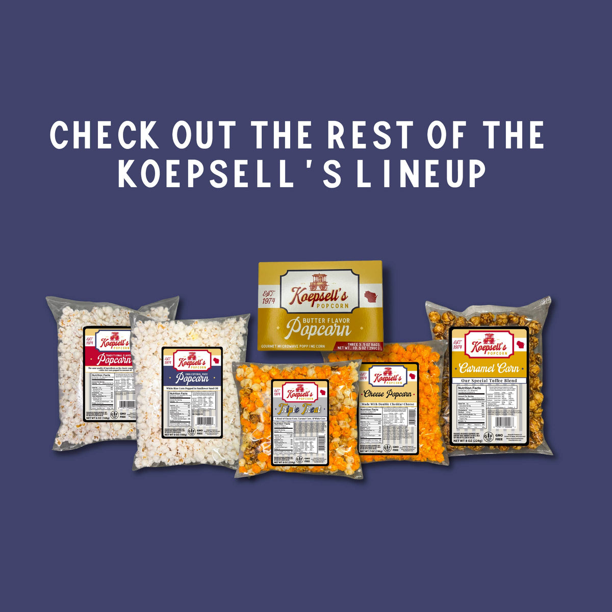 Koepsell's Natural Flavor Microwave Popcorn