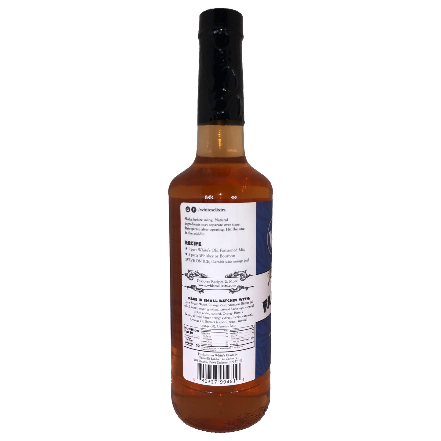 White's Elixirs Old Fashioned Mix 750ML