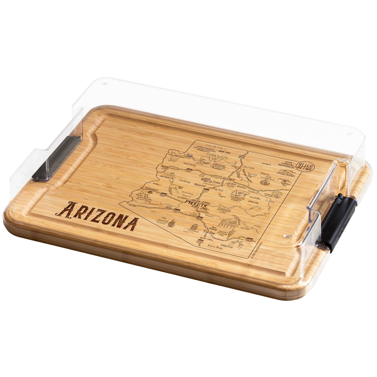 Flip, Serve & Store™ State Charcuterie Board with Lid