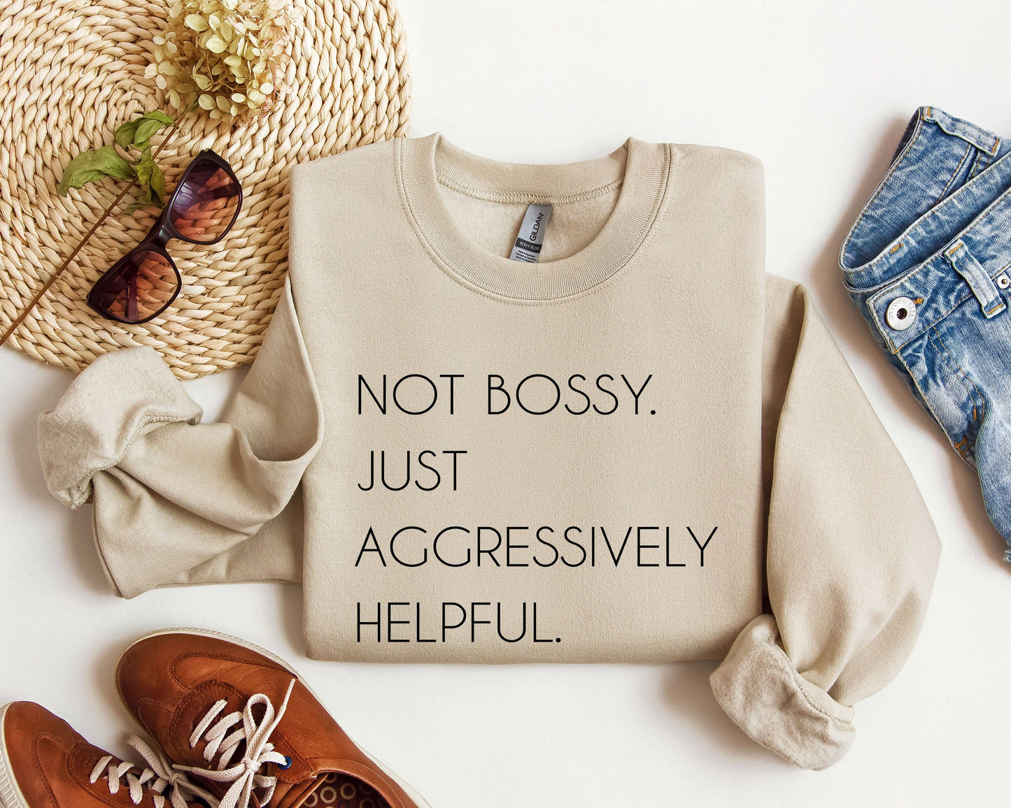 Not Bossy Funny Sweatshirt, Sarcastic College Sweatshirt