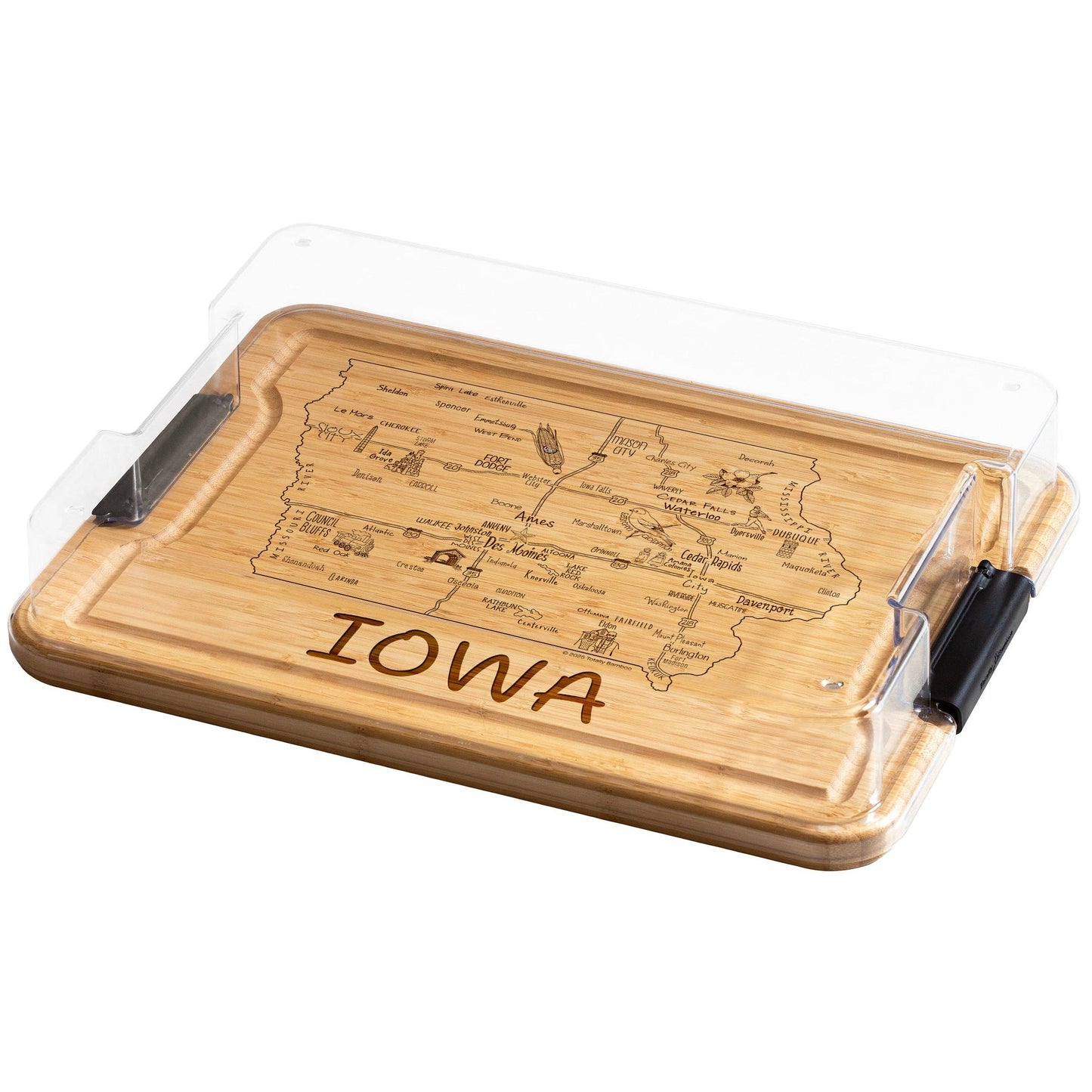 Flip, Serve & Store™ State Charcuterie Board with Lid