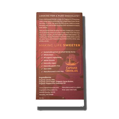 Organic Midnight Mint Dark Chocolate Bar (40g)