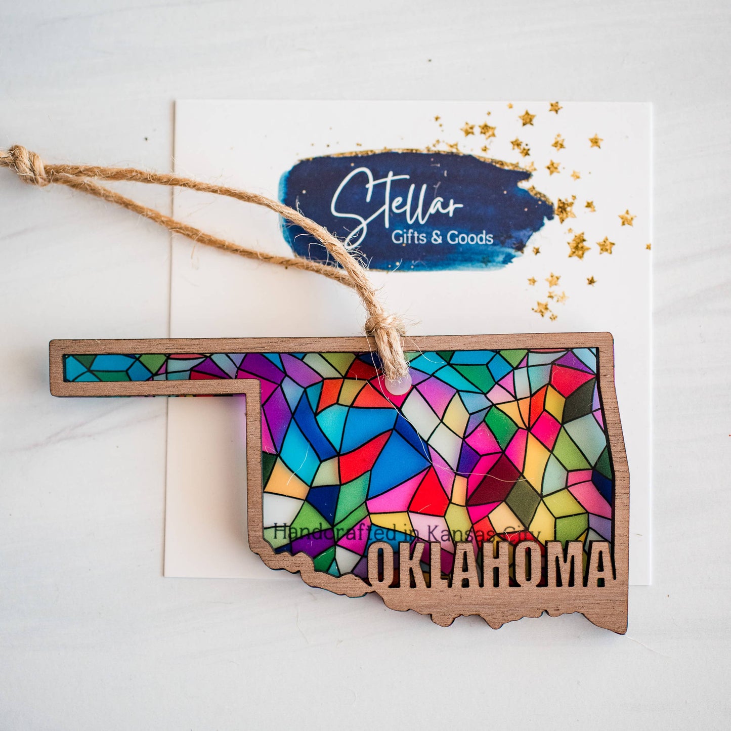 Ornaments - Stained Glass State Holiday- Local Christmas