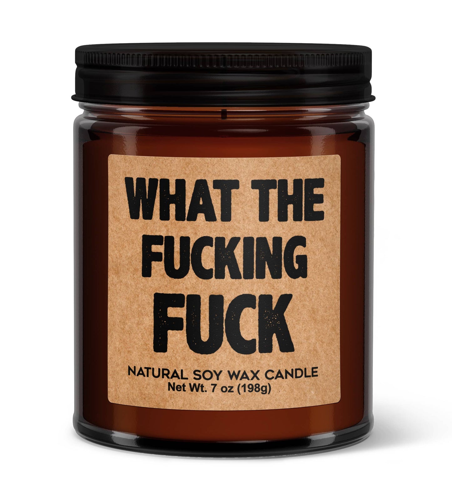 What the Fucking Fuck Soy Candle Amber Jar - Votive Candle