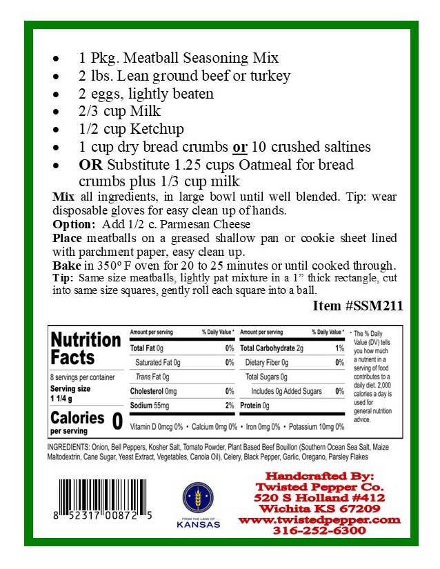 Family Favorite Meatball Seasoning Mix