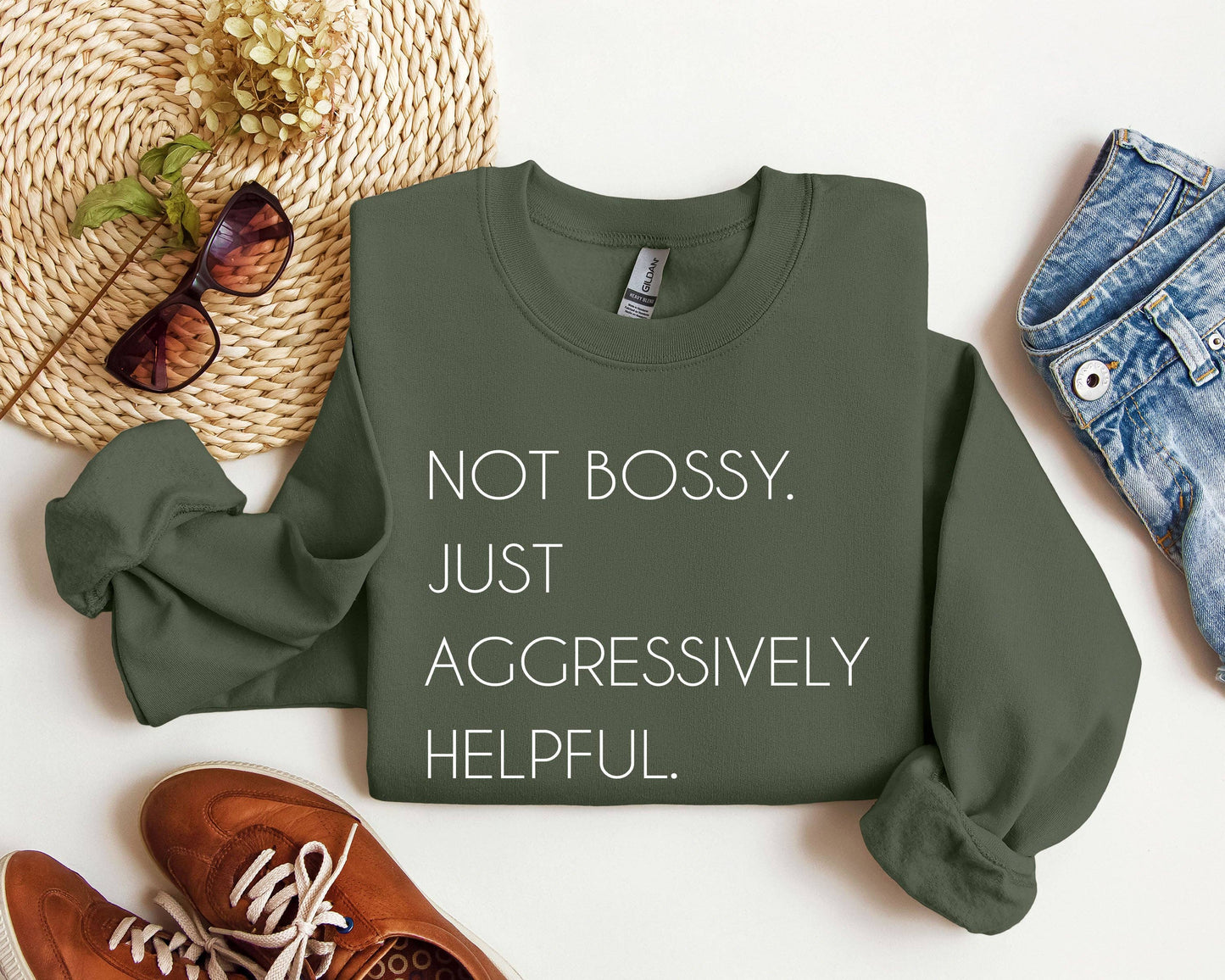 Not Bossy Funny Sweatshirt, Sarcastic College Sweatshirt