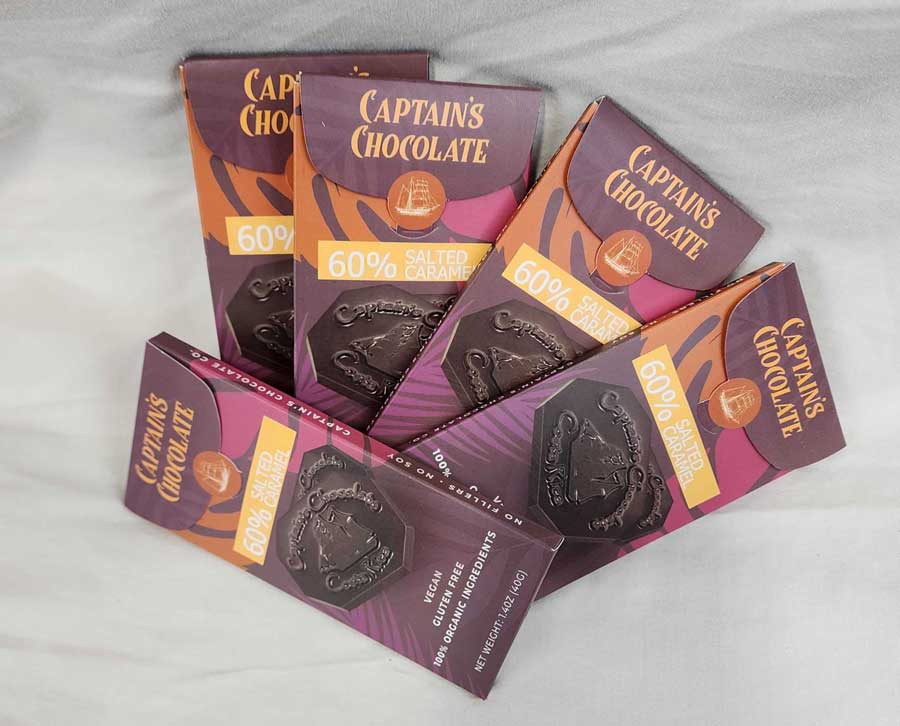 Organic Salted Caramel Dark Chocolate Bar (40g)
