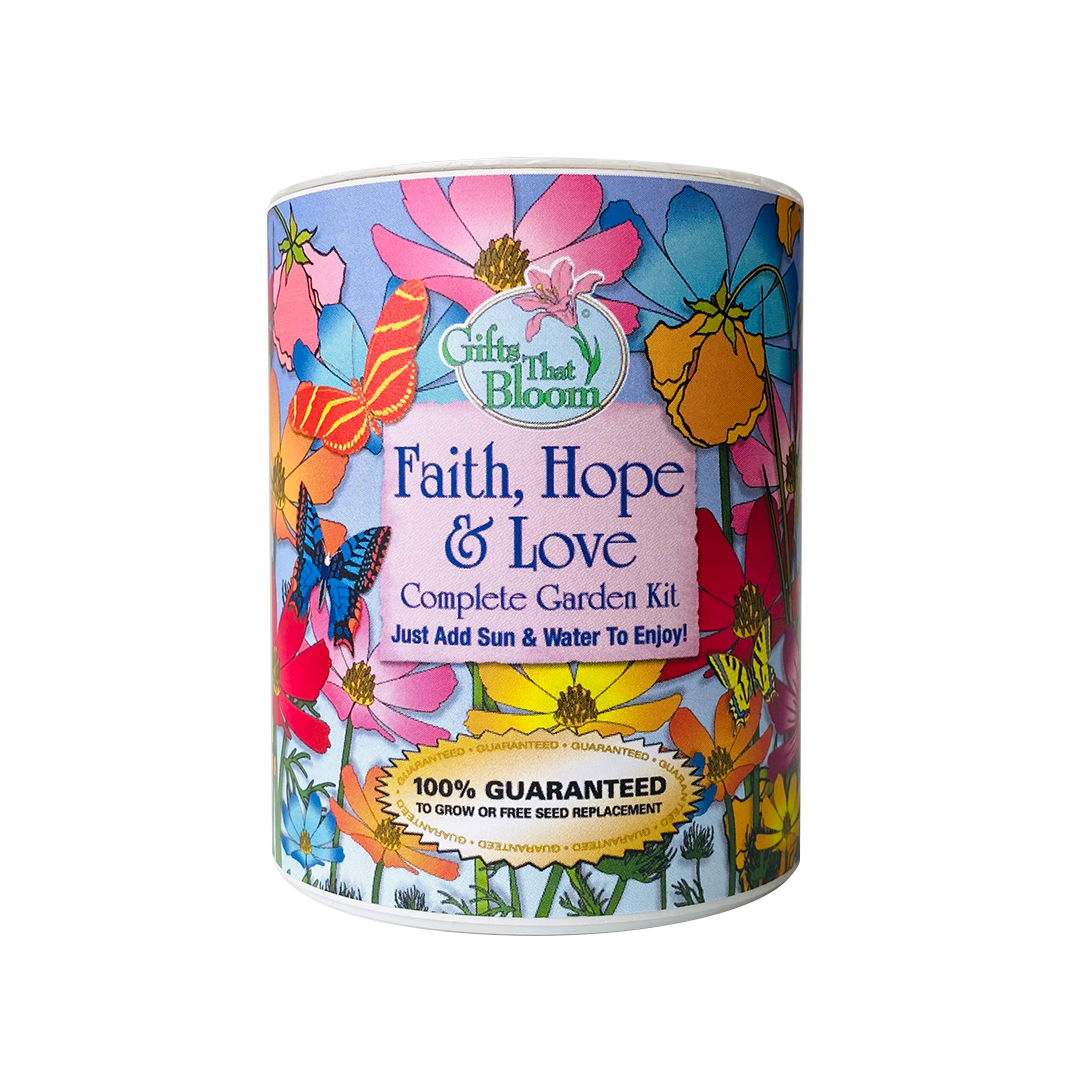 Faith, Hope & Love Garden Grocan Seed Kit