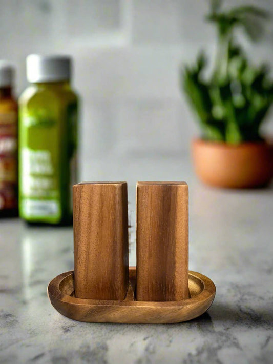 Salt & Pepper Shakers with Base
