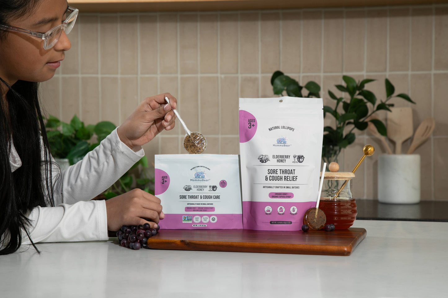 Organic Elderberry Honey Cough Lollipops/Lozenge (10ct)