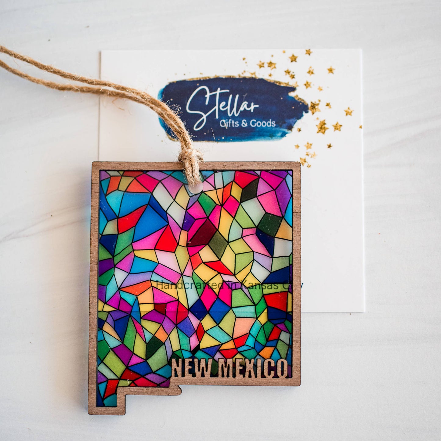 Ornaments - Stained Glass State Holiday- Local Christmas