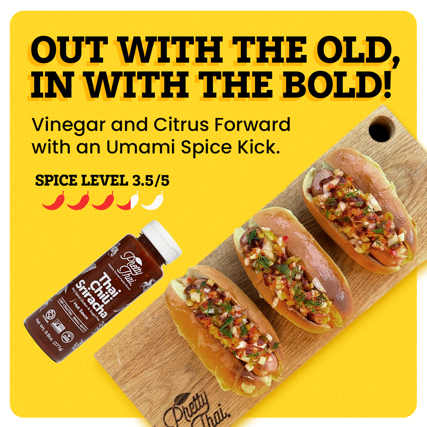 Pretty Thai® Thai Chili Sriracha | Citrus Garlic Hot Sauce