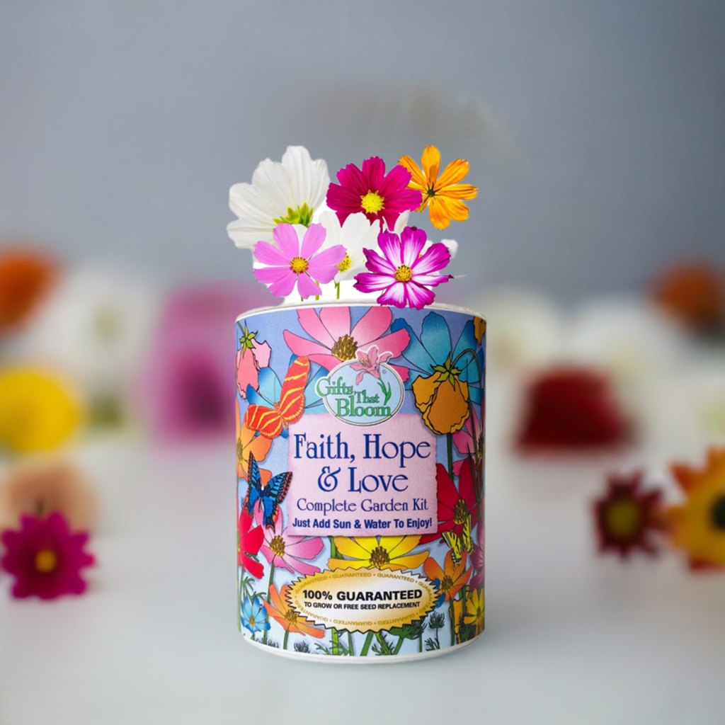Faith, Hope & Love Garden Grocan Seed Kit