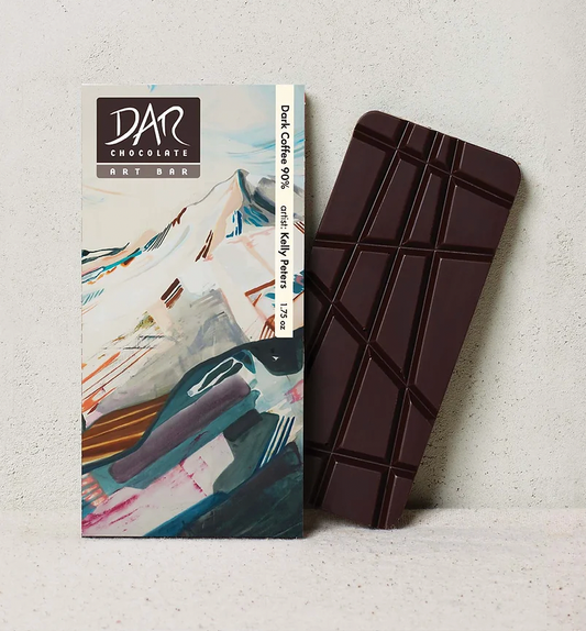 Art Bars! Dark Coffee 90% Chocolate Bar Organic Vegan