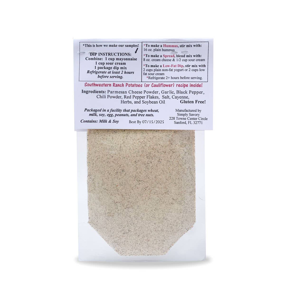 Southwestern Ranch Dip Mix