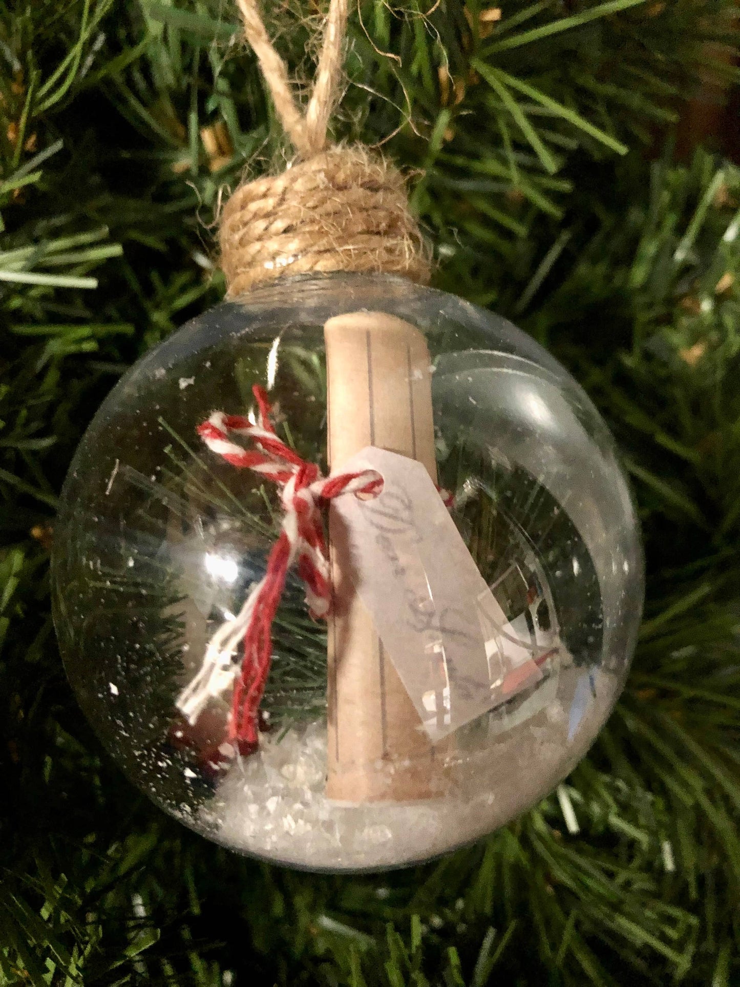Rustic Letter To Santa Ornament