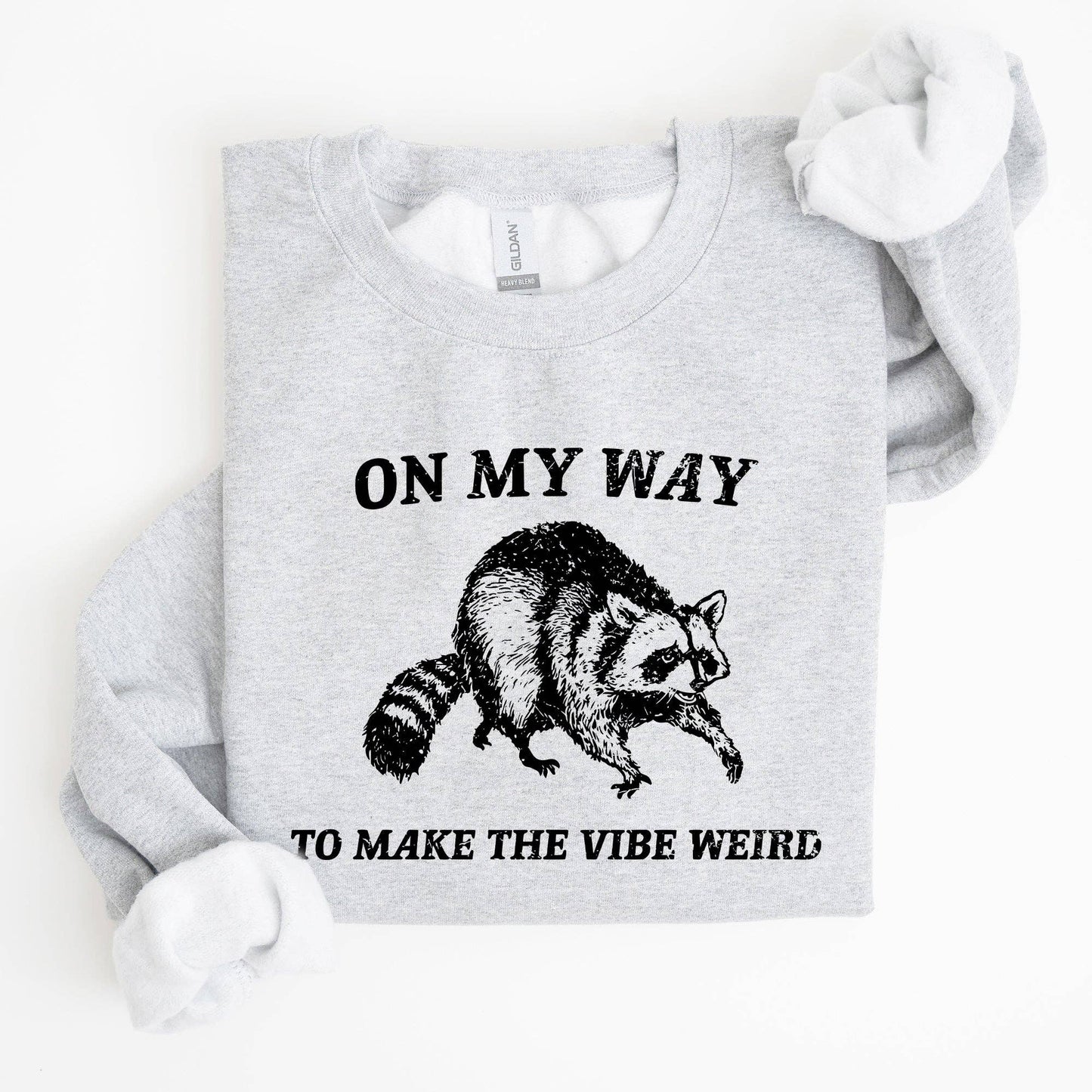 Weird Vibes, Raccoon, Meme, Aesthetic, Funny Sweatshirt