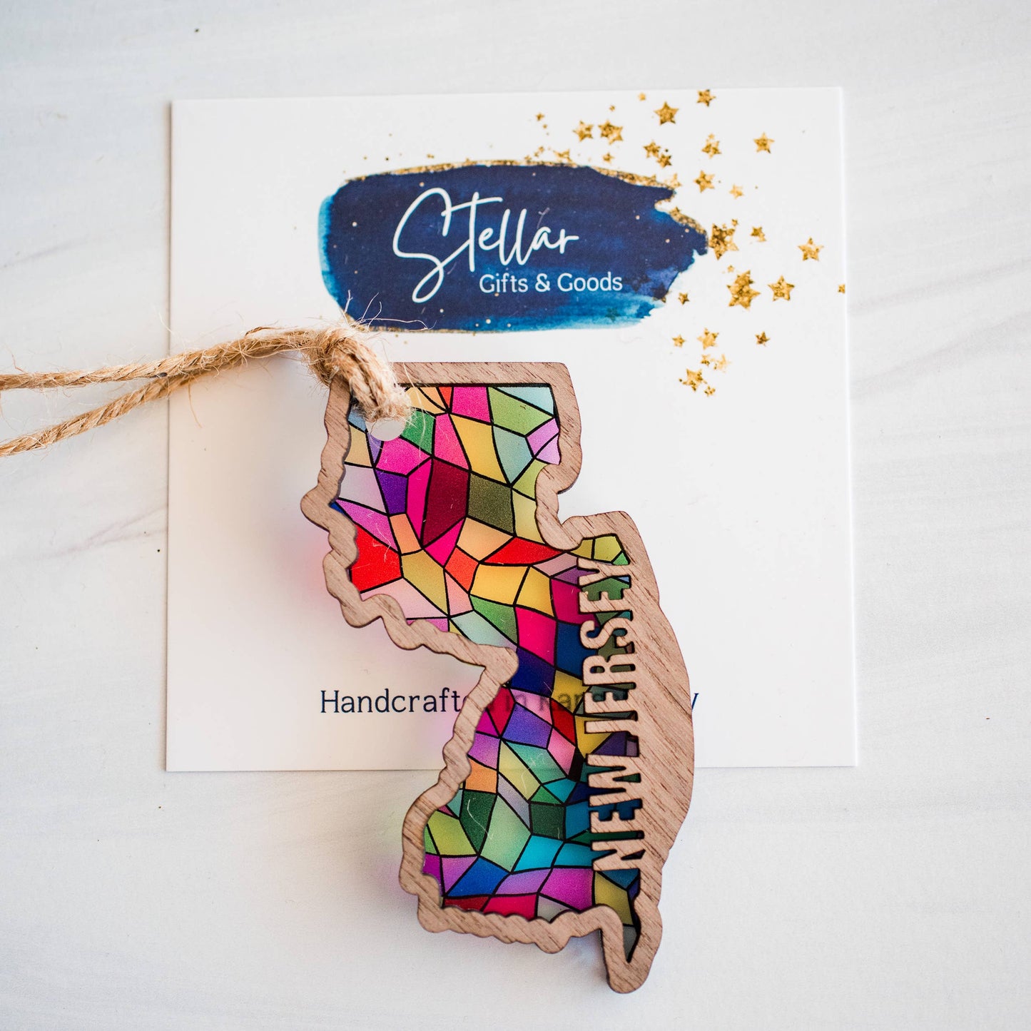Ornaments - Stained Glass State Holiday- Local Christmas