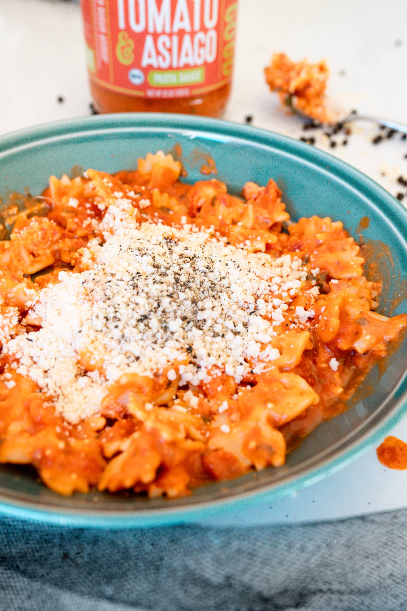 Slow-Simmered Tomato and Asiago Pasta Sauce