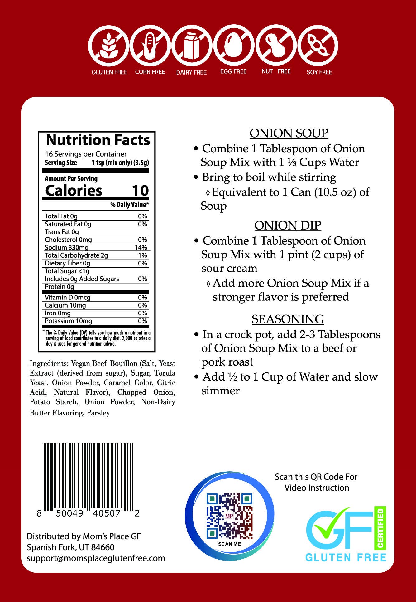 Gluten-Free Onion Soup Mix