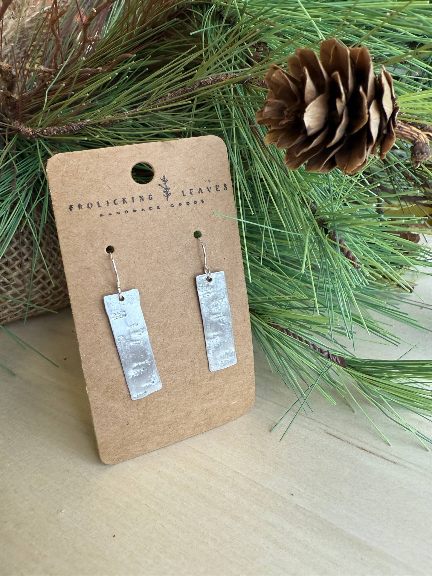 Metal Birch Earrings