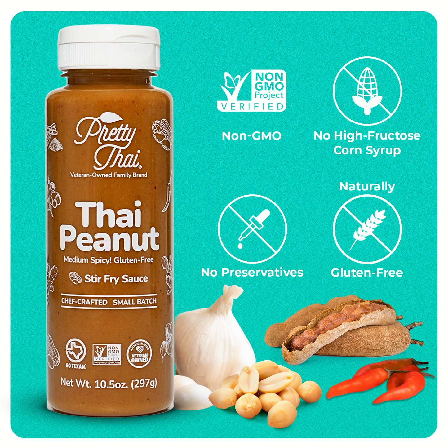 Pretty Thai® Thai Peanut Sauce -Authentic Thai Cooking Sauce