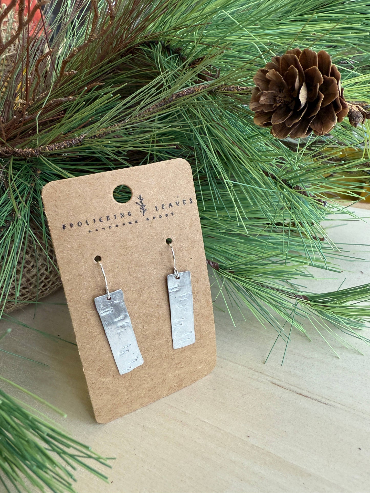 Metal Birch Earrings